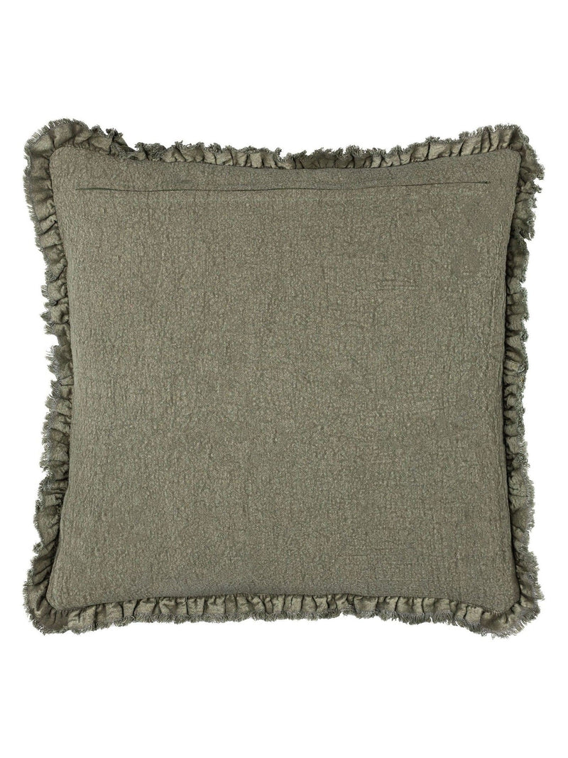 Yard Bertie washed cotton velvet cushion - British product