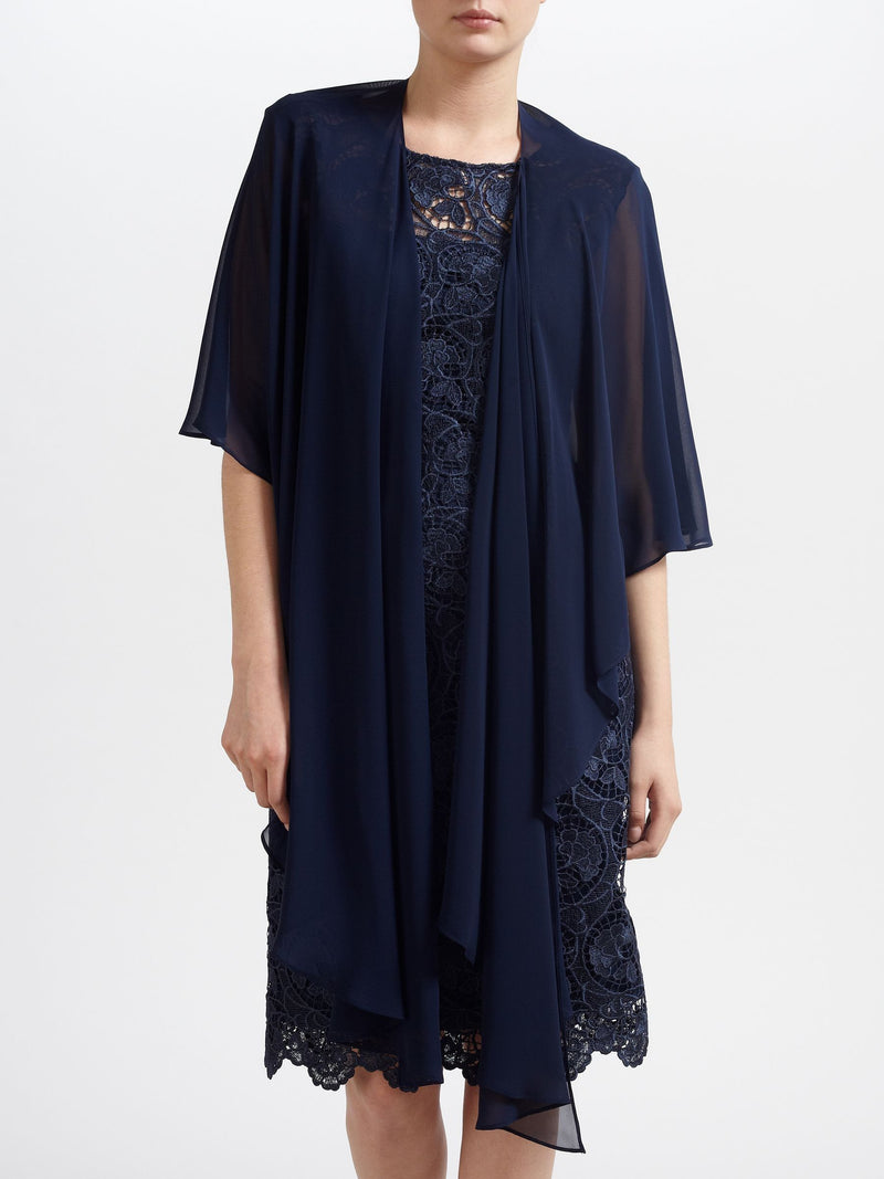 Gina Bacconi black chiffon shawl, imported from the UK