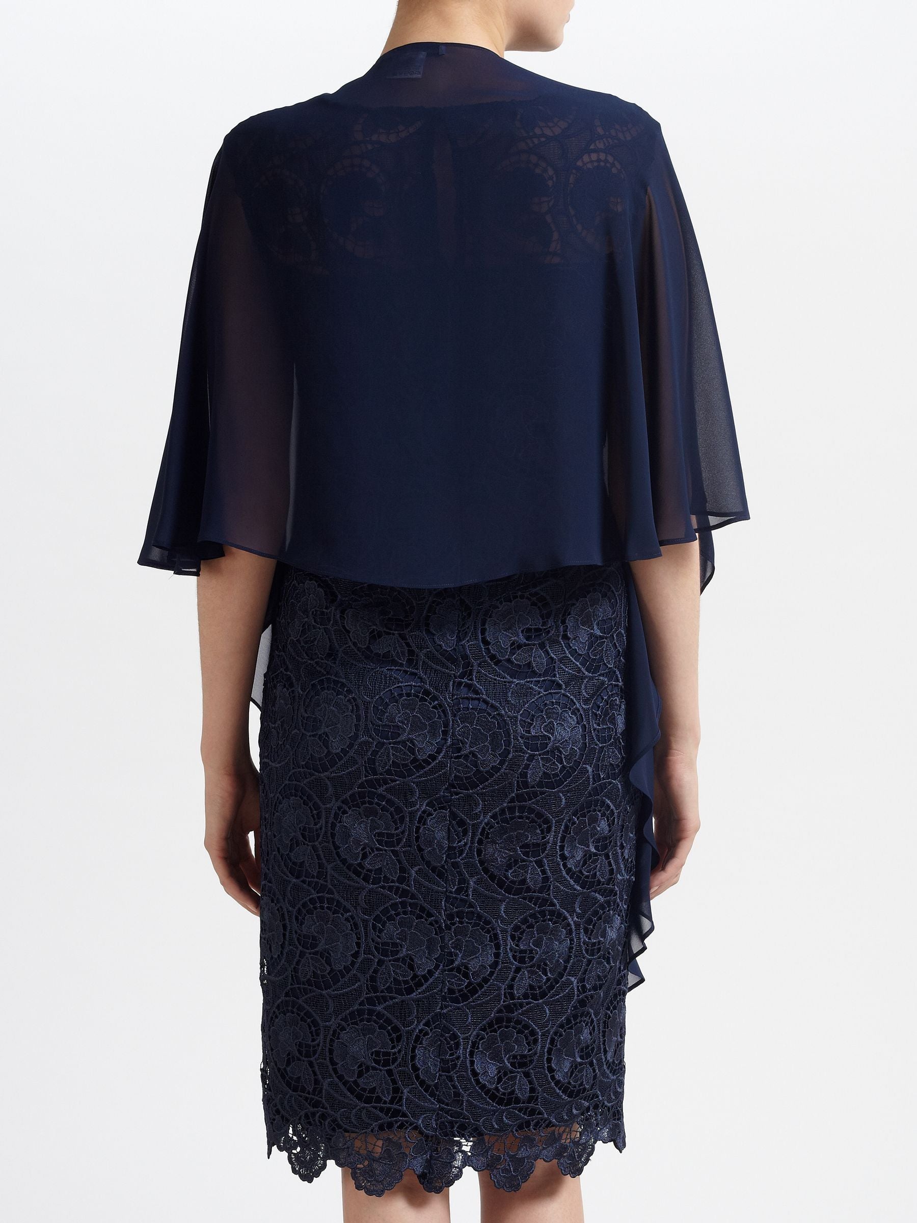 Gina Bacconi black chiffon shawl, imported from the UK