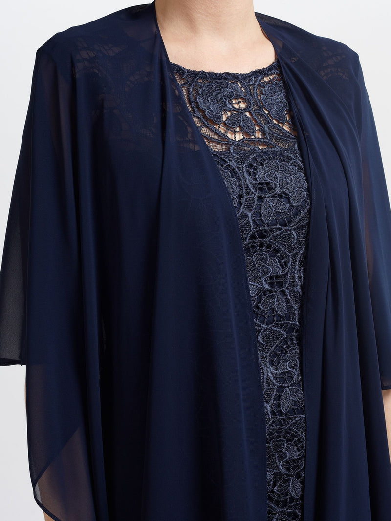 Gina Bacconi black chiffon shawl, imported from the UK