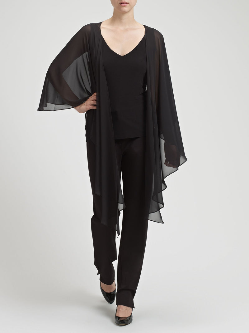 Gina Bacconi black chiffon shawl, imported from the UK