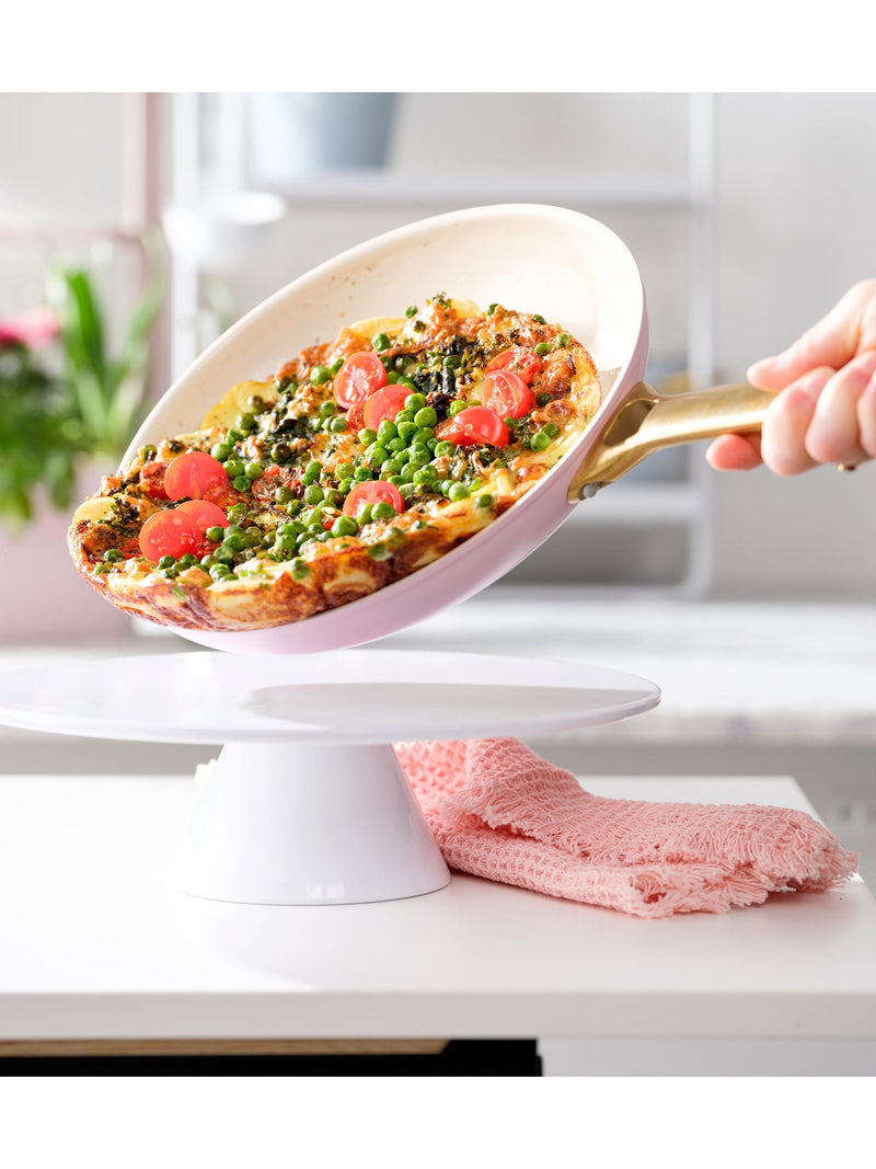 Green Pan Blush Pink 2 Piece Padova Reserve Frypan Set 20cm & 26cm