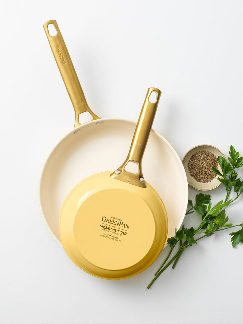 Green Pan Sunshine Yellow 2 Piece Padova Reserve Frypan Set 20cm & 26cm