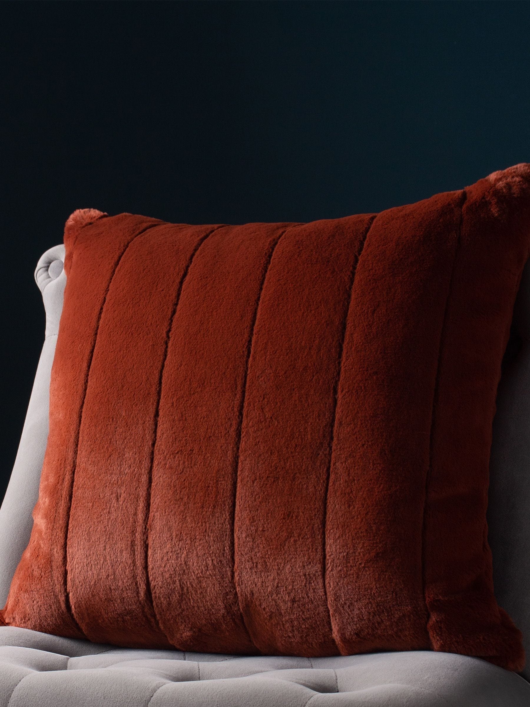 Paoletti Navy Blue Empress Faux Fur Cushion