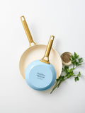 Green Pan Light Blue 2 Piece Padova Reserve Frypan Set 20cm & 26cm