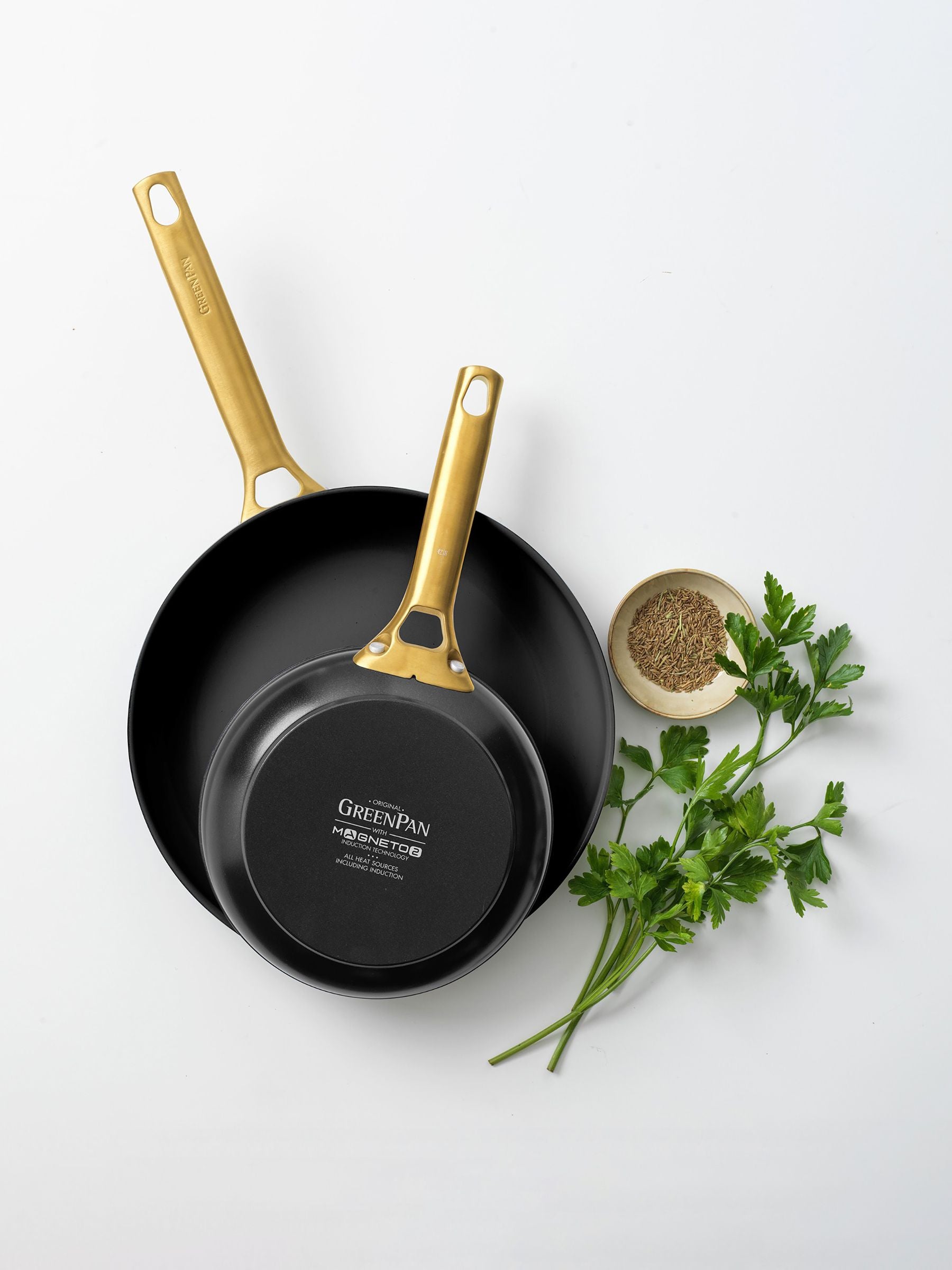 Green Pan Black 2 Piece Padova Reserve Frypan Set 20cm & 26cm
