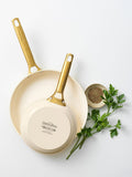 Green Pan Cream 2 Piece Padova Reserve Frypan Set 20cm & 26cm