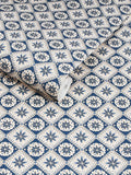 Joules wallpaper sample Navy Cream Meadow Geo A4 (British brand)