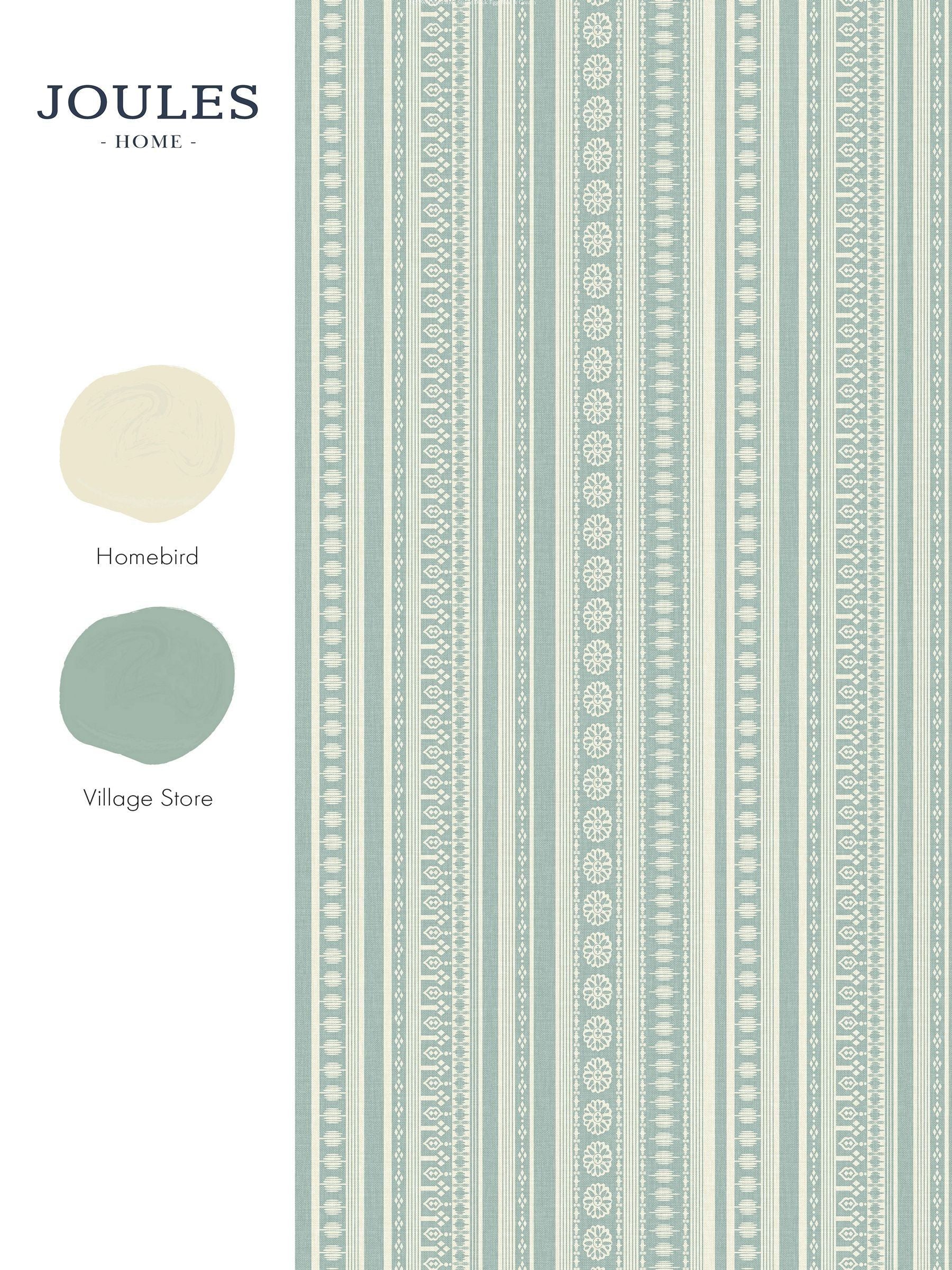 Joules wallpaper sample duck egg blue stripe A4, imported from the UK