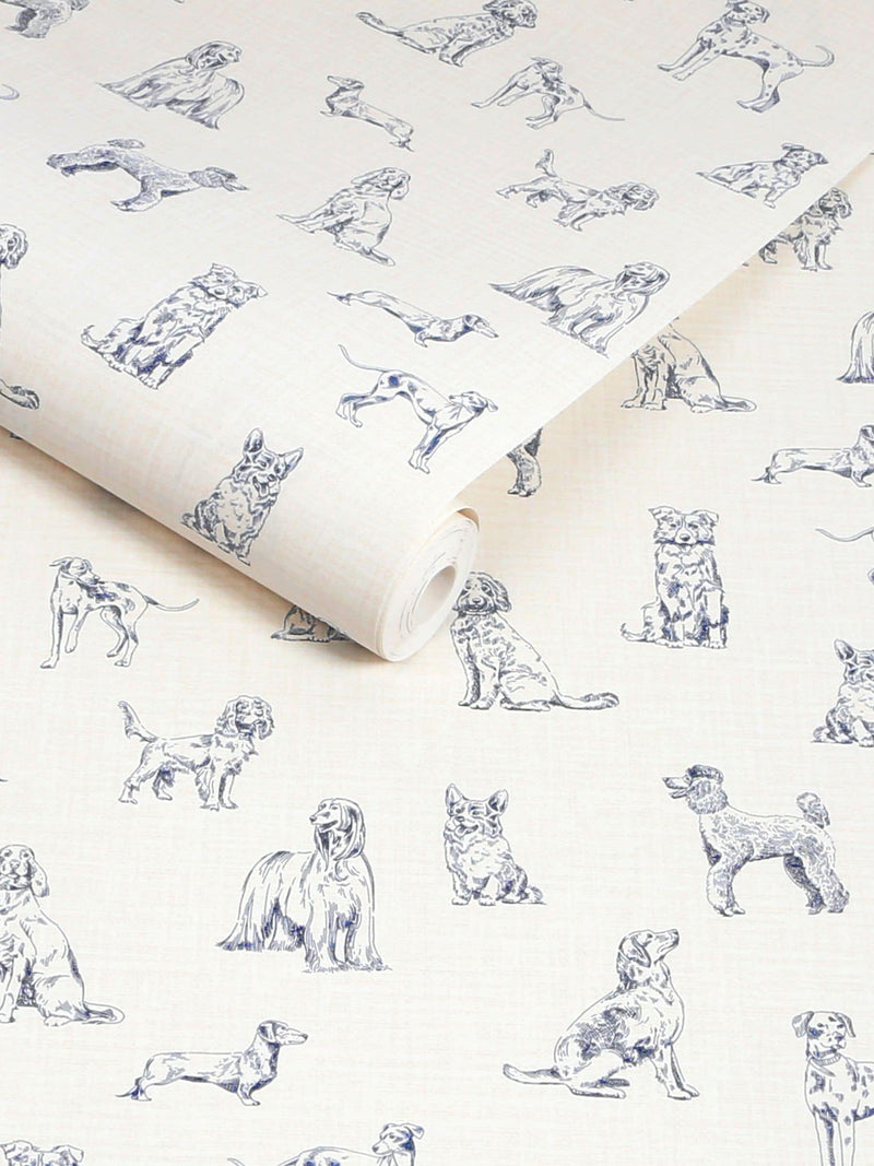 Joules wallpaper sample sketched dogs A4 - British product