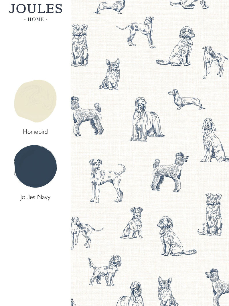 Joules wallpaper sample sketched dogs A4 - British product