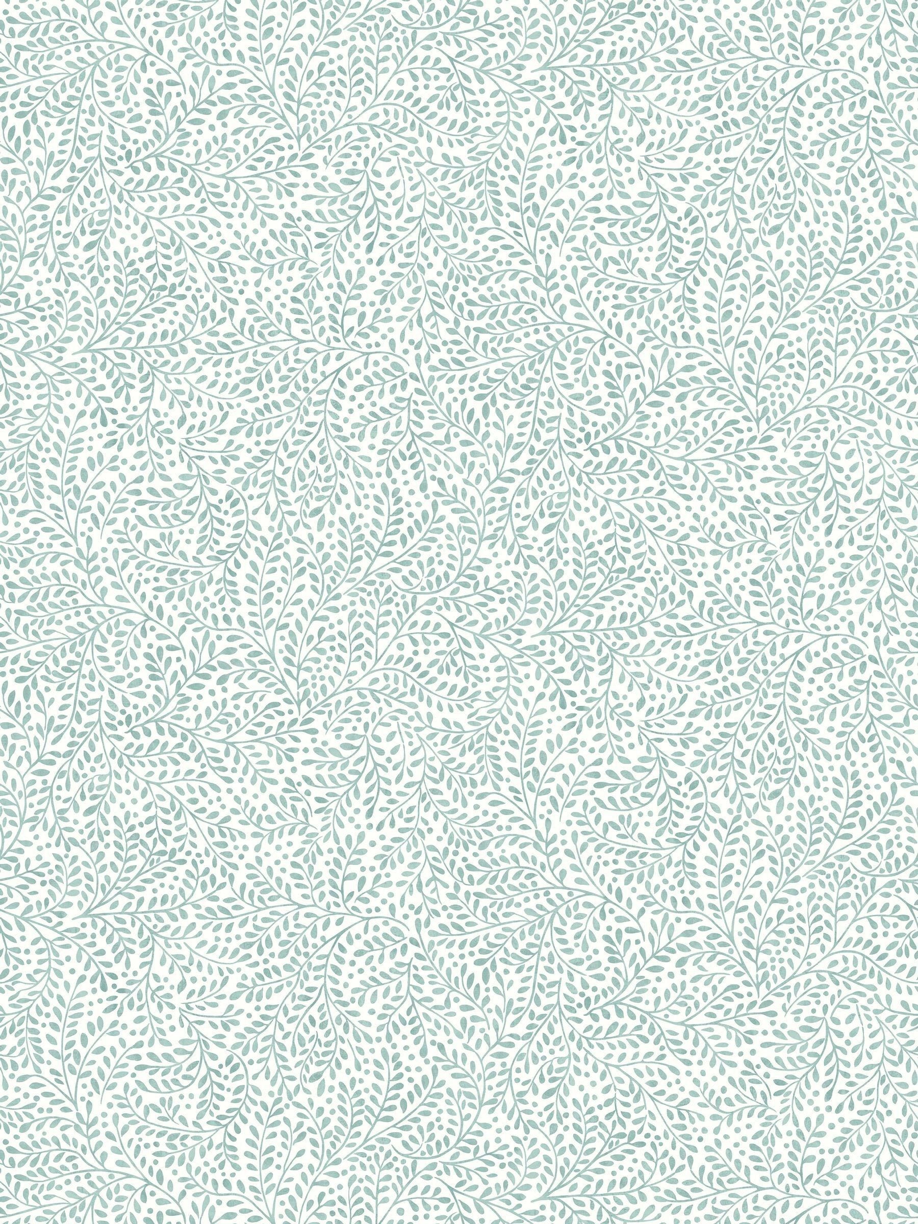 Joules Willow Leaf wallpaper sample duck egg blue, UK version