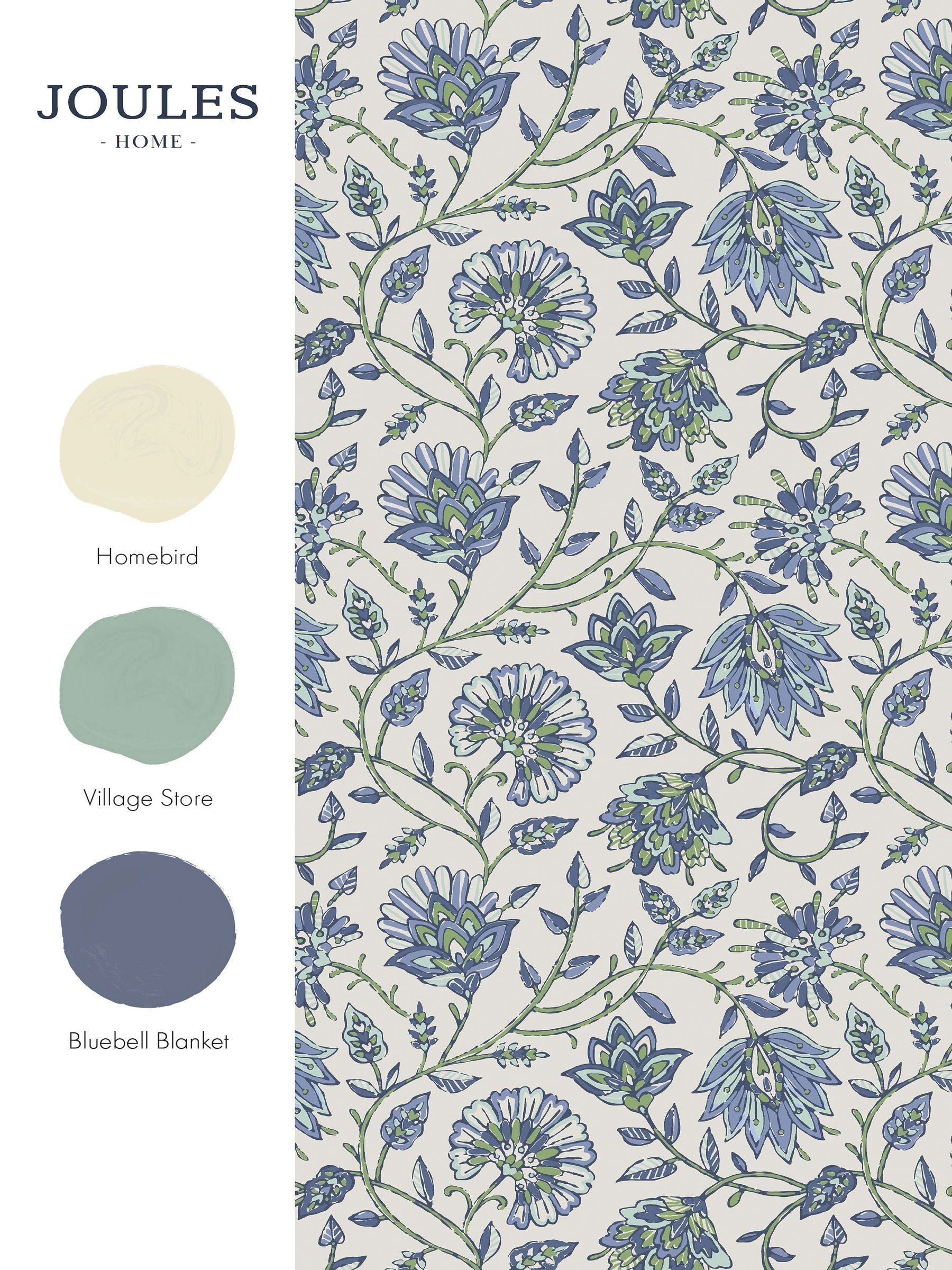 Joules Trailing Indienne floral wallpaper sample A4 - British product