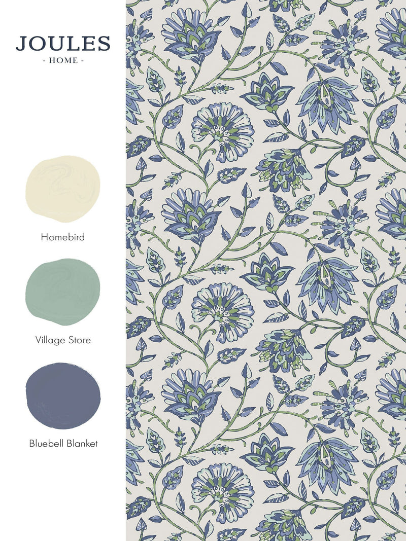 Joules Trailing Indienne floral wallpaper sample A4 - British product