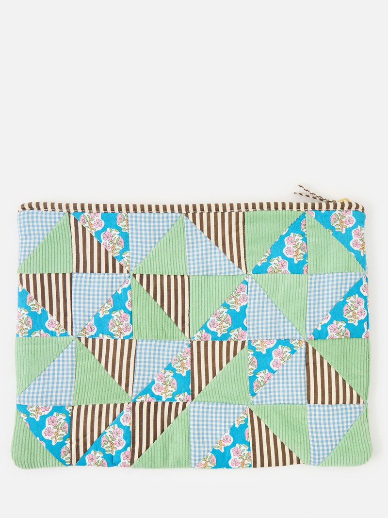 Oliver Bonas patchwork corduroy laptop case - British product