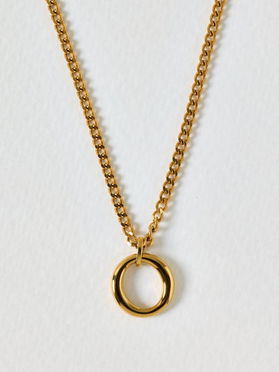 Next Oliver Bonas Gold Eden Gold Tone Waterproof Circle Pendant Necklace- Buy online at McGrocer