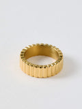 Oliver Bonas Gold Leoni waterproof curved edge ring (British brand)