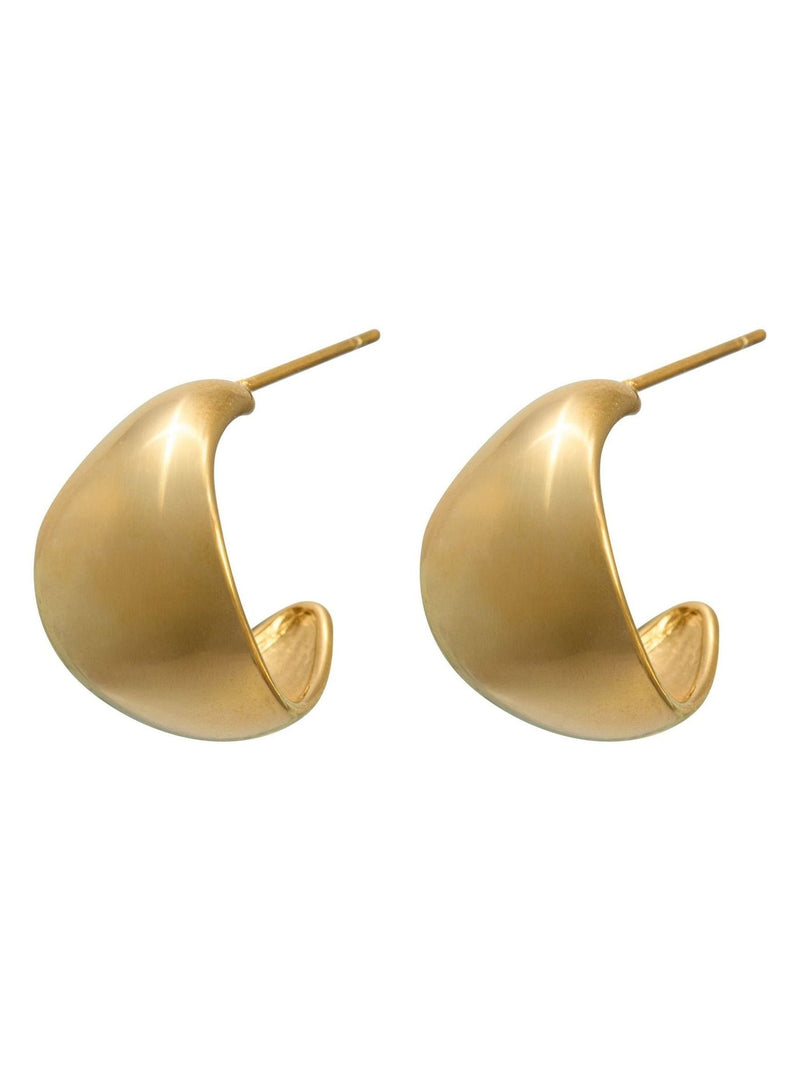 Oliver Bonas Gold Lora gold tone waterproof chunky hoop earrings (British brand)