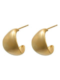 Oliver Bonas Gold Lora gold tone waterproof chunky hoop earrings (British brand)