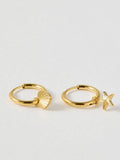 Oliver Bonas gold tone star hoop earrings (British brand)