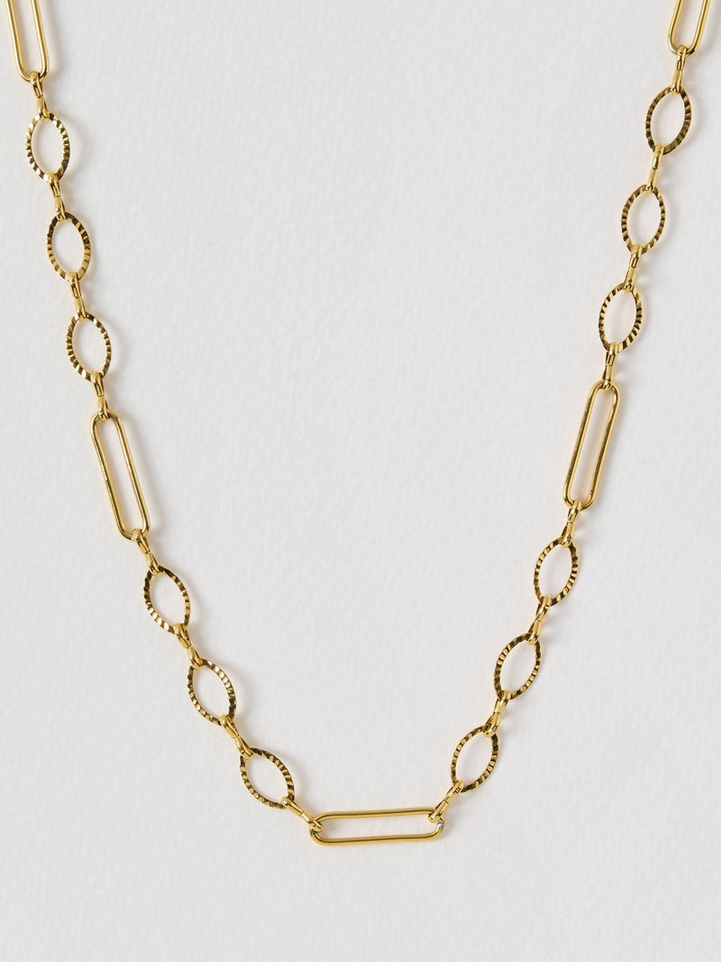 Oliver Bonas gold tone waterproof fine chain necklace, UK version