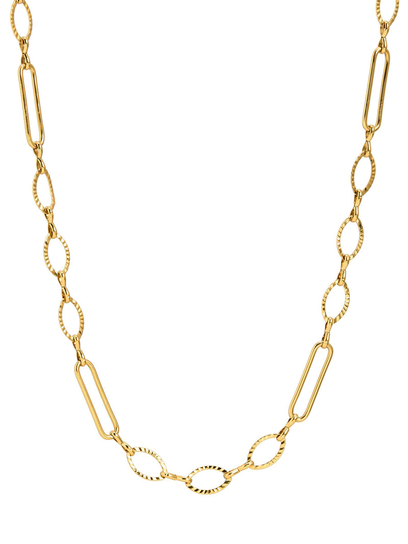 Oliver Bonas gold tone waterproof fine chain necklace, UK version