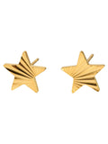 Oliver Bonas gold tone star stud earrings, imported from the UK