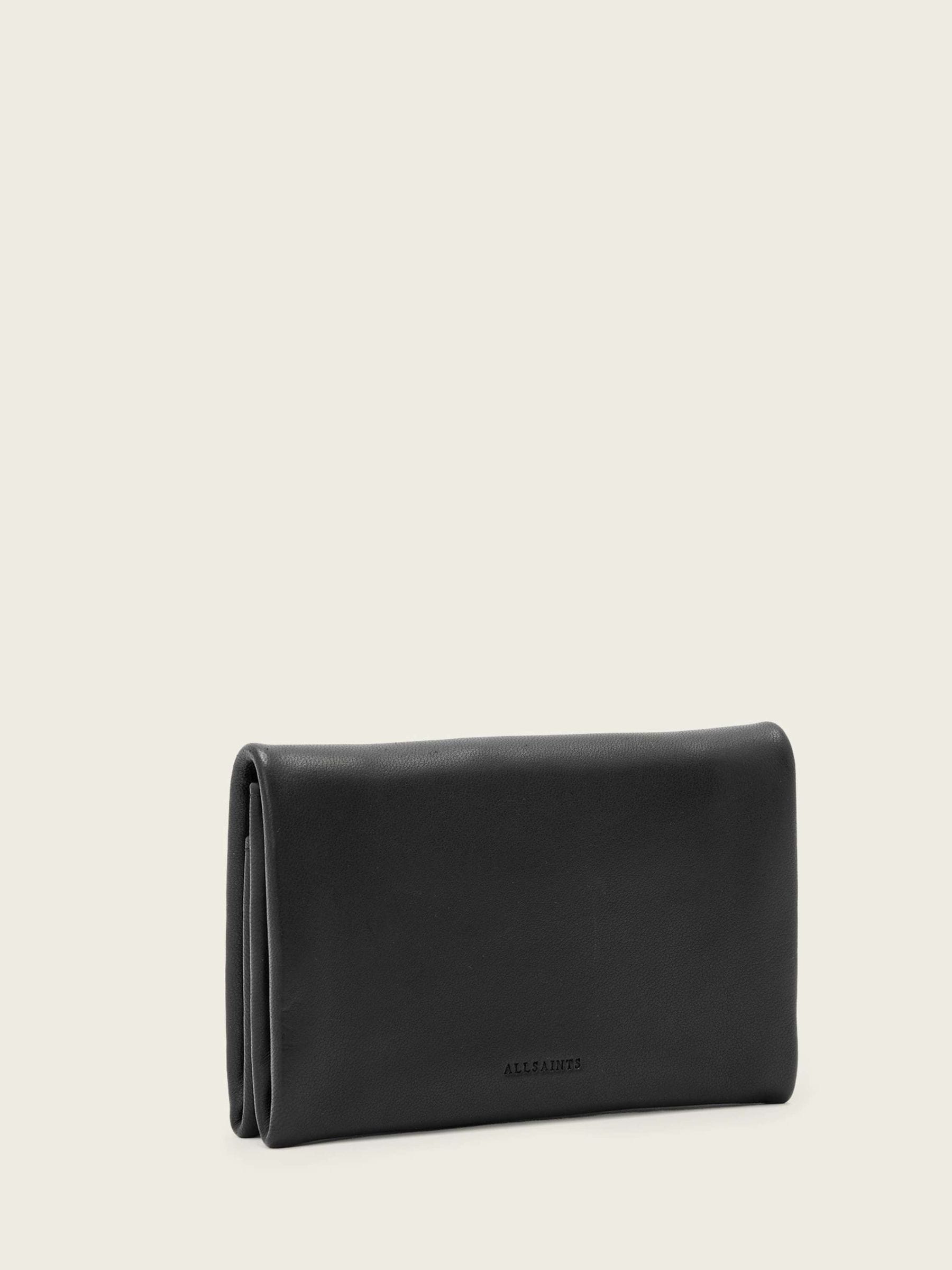 AllSaints Black Ground Harluna leather wallet - British product
