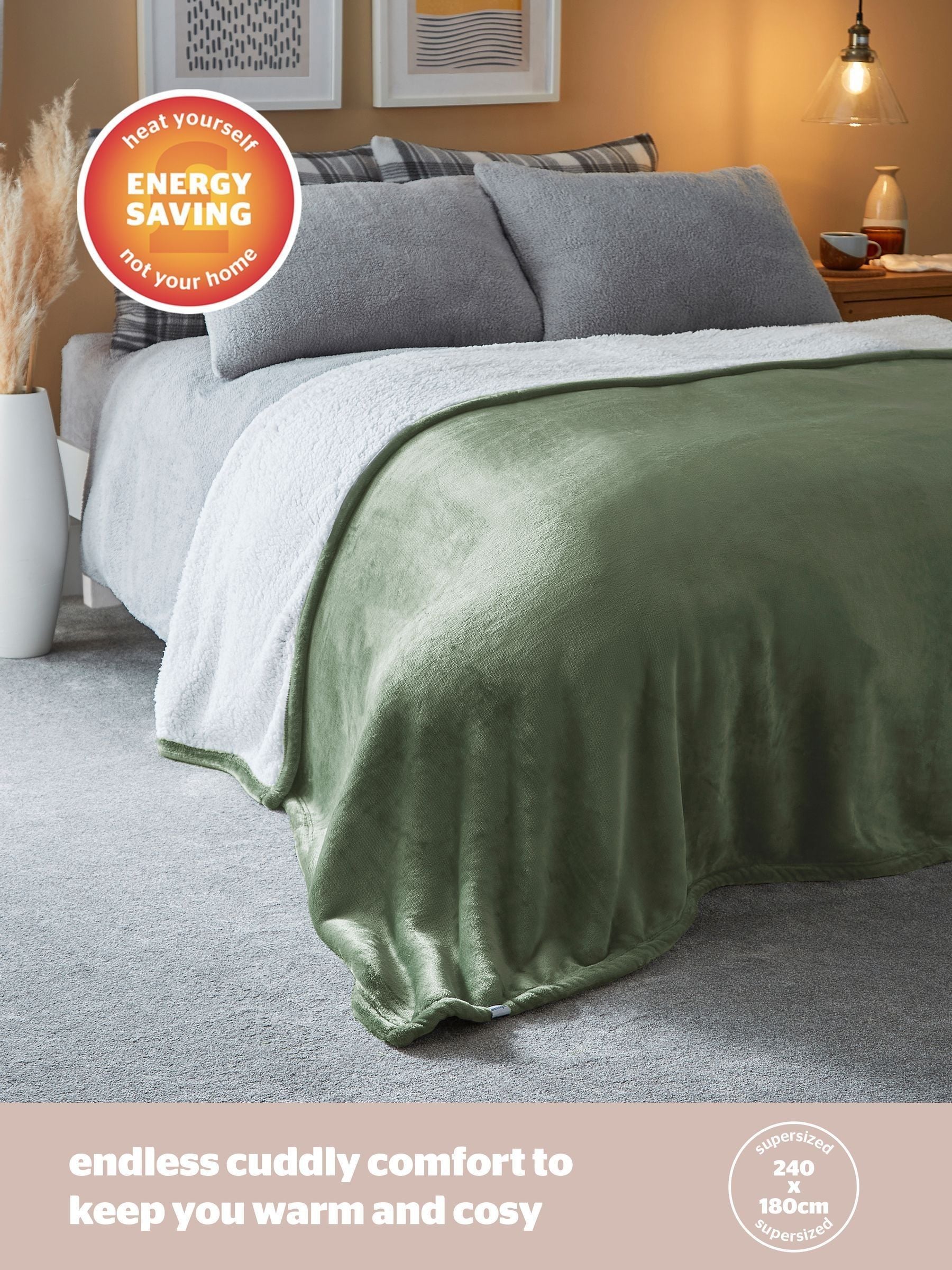Silentnight Green Giant Snugsie blanket - British product