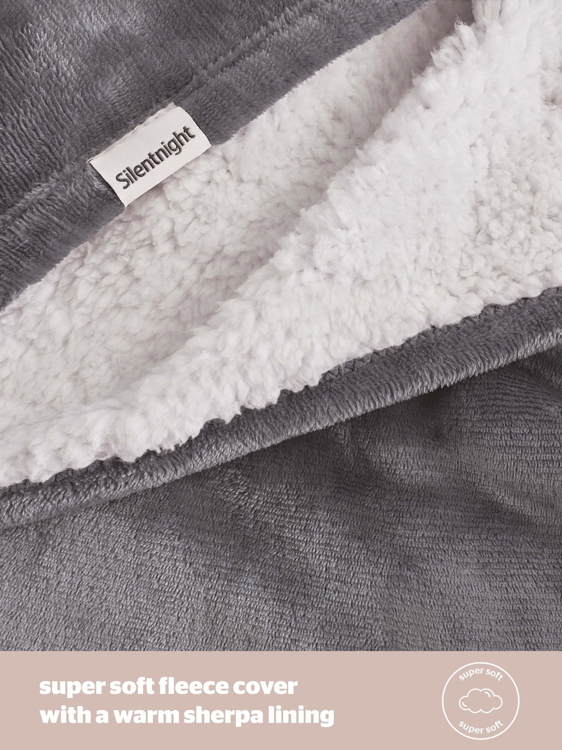 Silentnight grey giant blanket 180x240cm - British product
