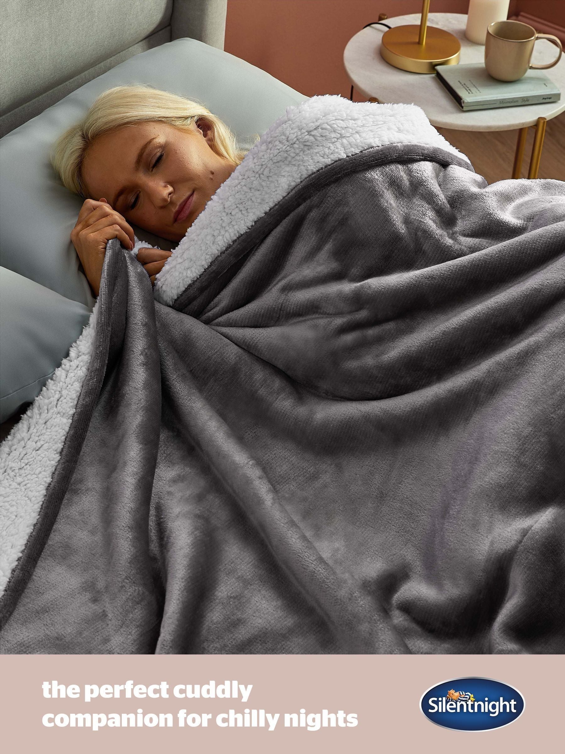 Silentnight grey giant blanket 180x240cm - British product