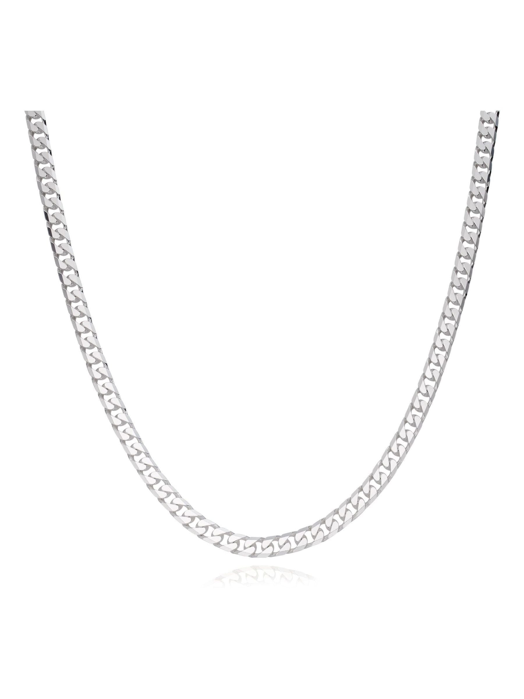 Sterling-Silber-Kette mit Panzergliederung von Beaverbrooks 55cm (Britische Marke)