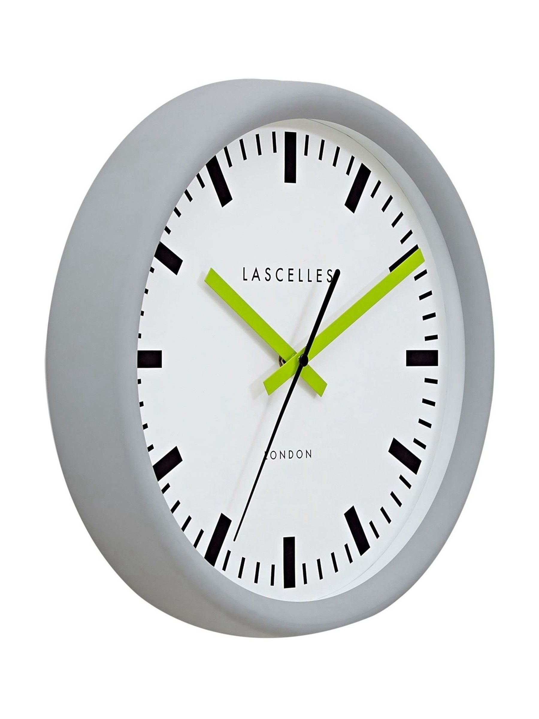 Brookpace Lascelles Grey Swiss Station Clock 30x30x5cm - British product