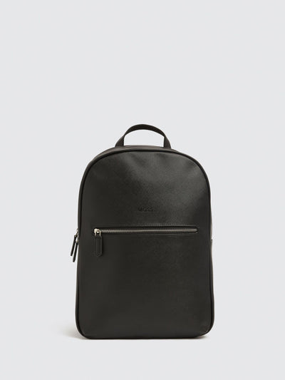 Next Moss Black Saffiano Backpack- Buy online at McGrocer