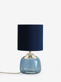 Connor navy blue bedside table lamp 24.5cm tall, UK version