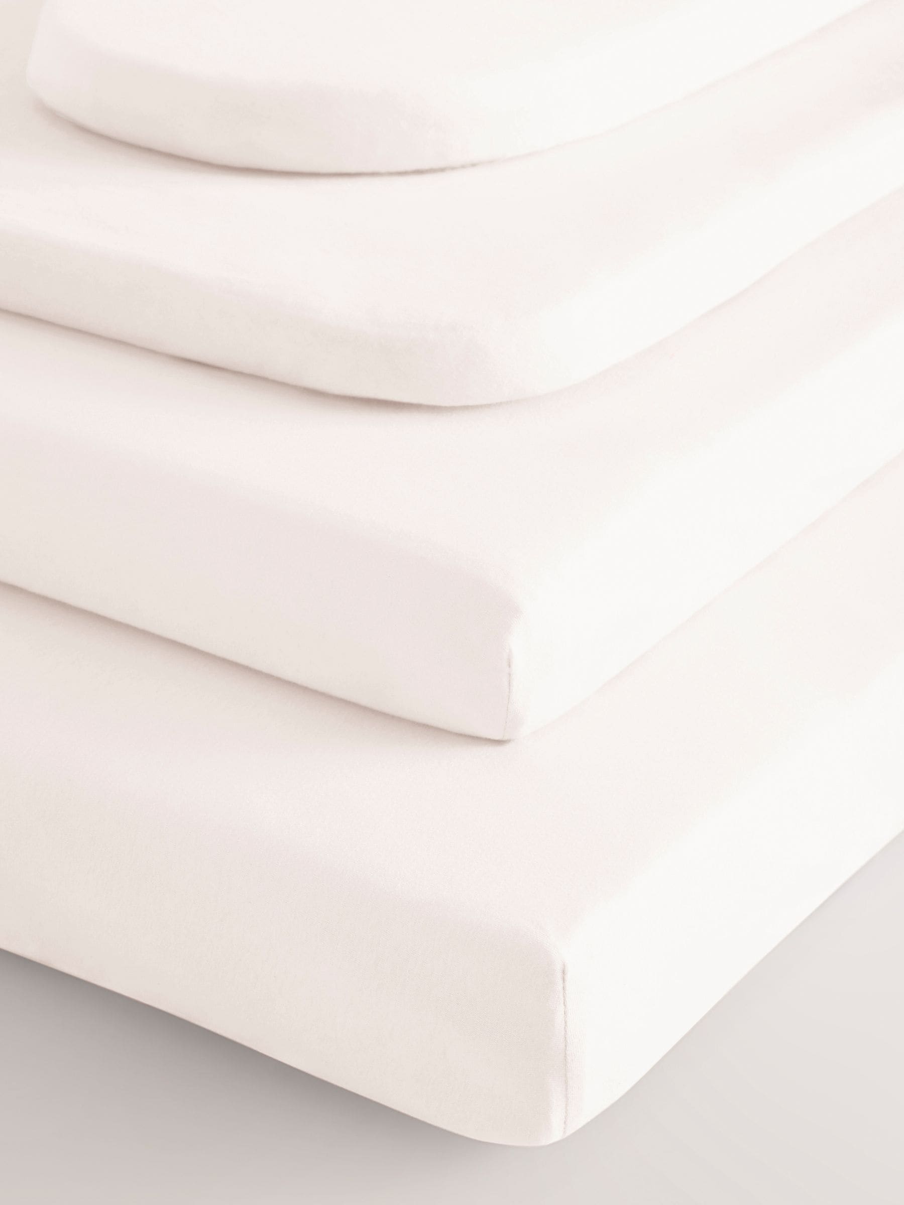 2 Pack Ecru Cream 100% Cotton Jersey Baby Fitted Sheets