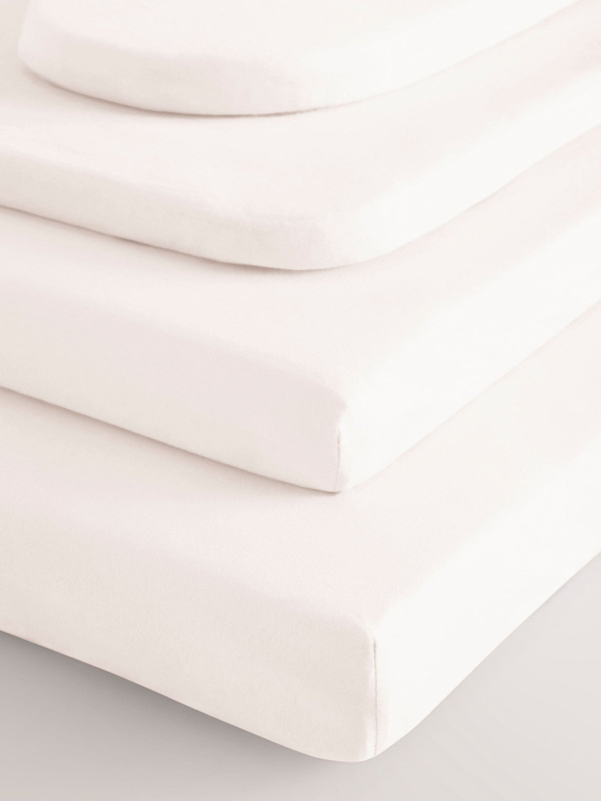 2 Pack Ecru Cream 100% Cotton Jersey Baby Fitted Sheets
