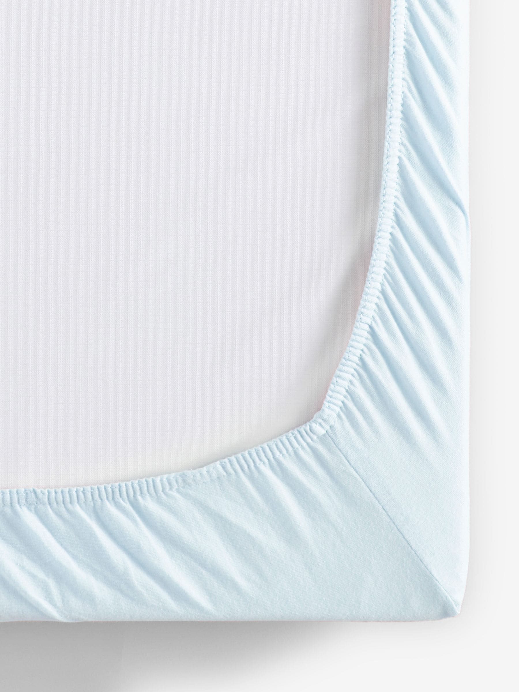White 100% cotton jersey baby fitted sheets 2 pack, imported from the UK