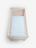 White 100% cotton jersey baby fitted sheets 2 pack, imported from the UK