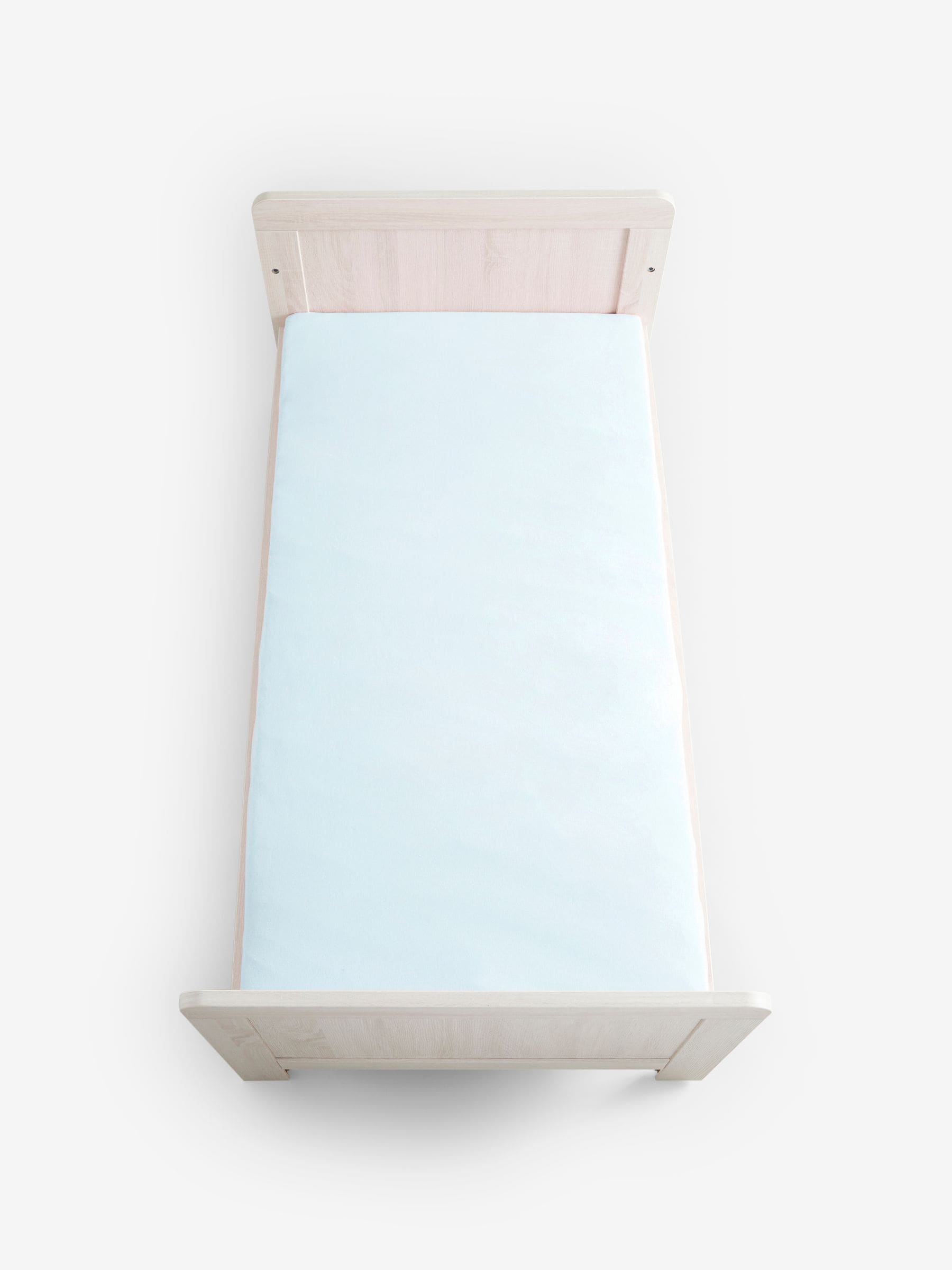 White 100% cotton jersey baby fitted sheets 2 pack, imported from the UK