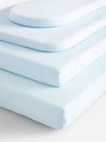White 100% cotton jersey baby fitted sheets 2 pack, imported from the UK