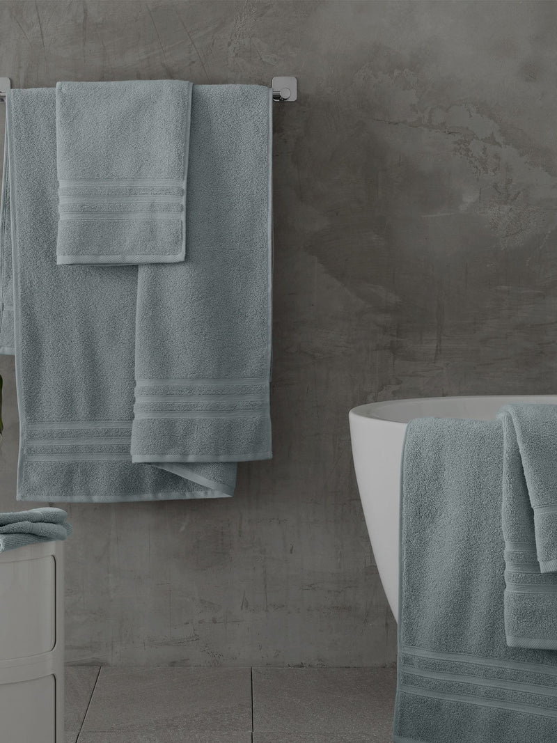 Catherine Lansfield 6 Piece Charcoal Grey Zero Twist 100% Cotton Towel Set