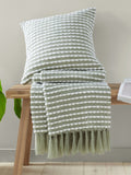 Catherine Lansfield Green Stab Stitch Throw