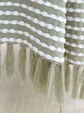 Catherine Lansfield Green Stab Stitch Throw