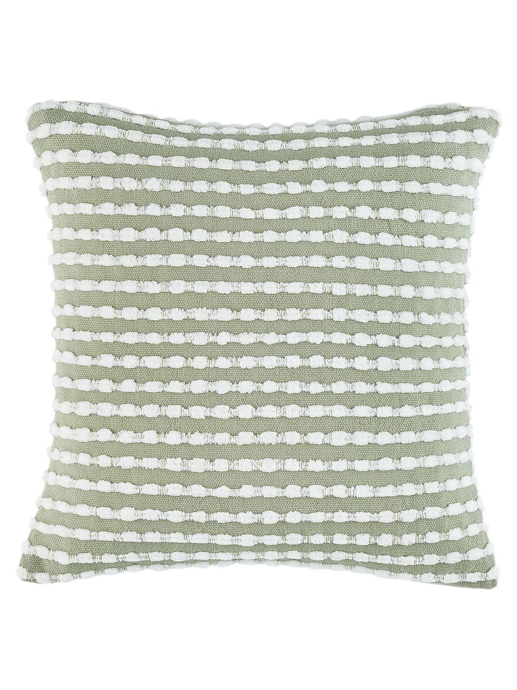 Catherine Lansfield green stab stitch cushion, UK version