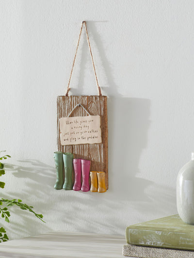Décoration suspendue Bottes en caoutchouc vives