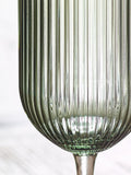 Green Hollis Glassware Wine Glasses