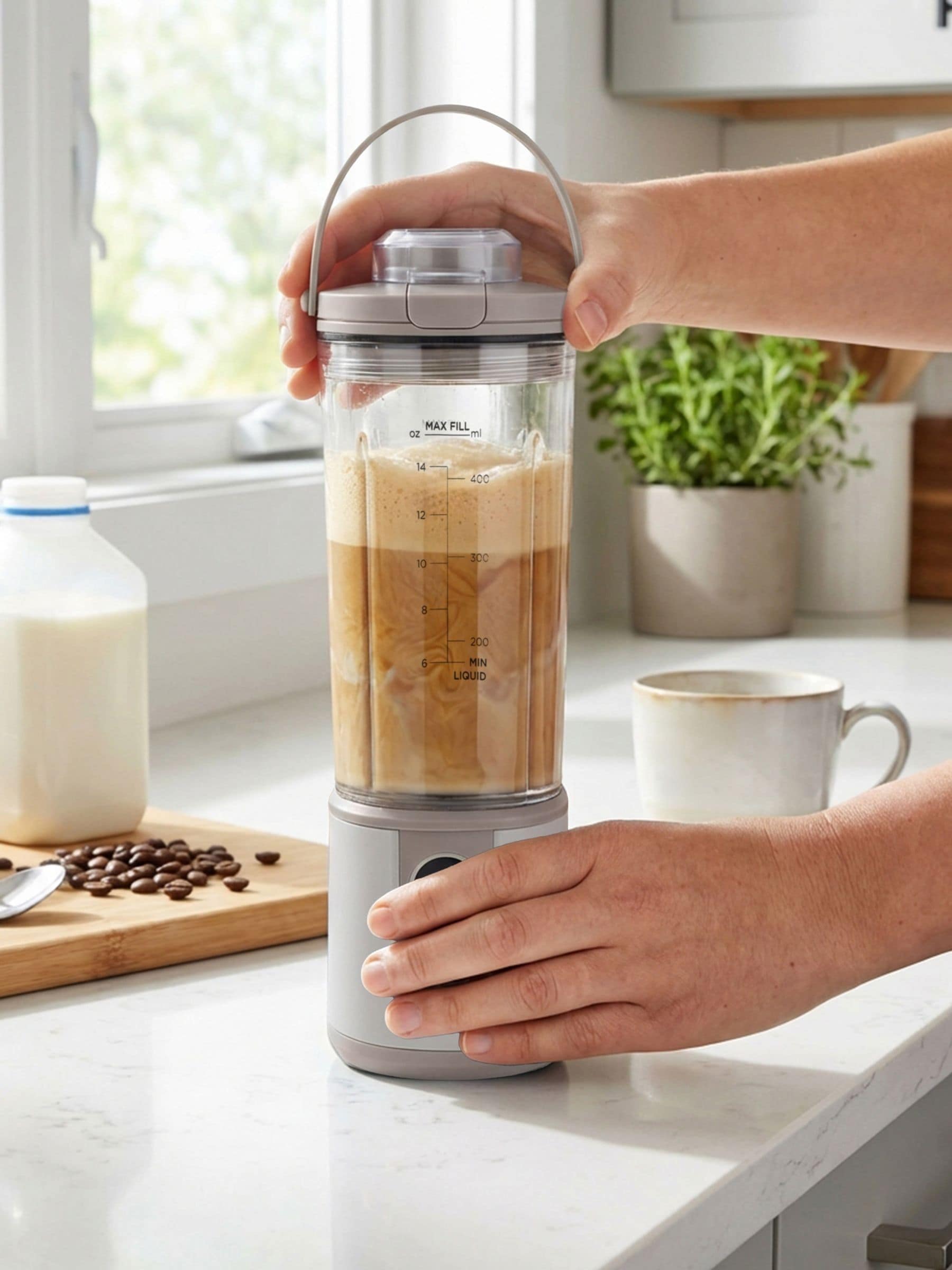 Salter Actiboost portable blender 450ml beige - British product