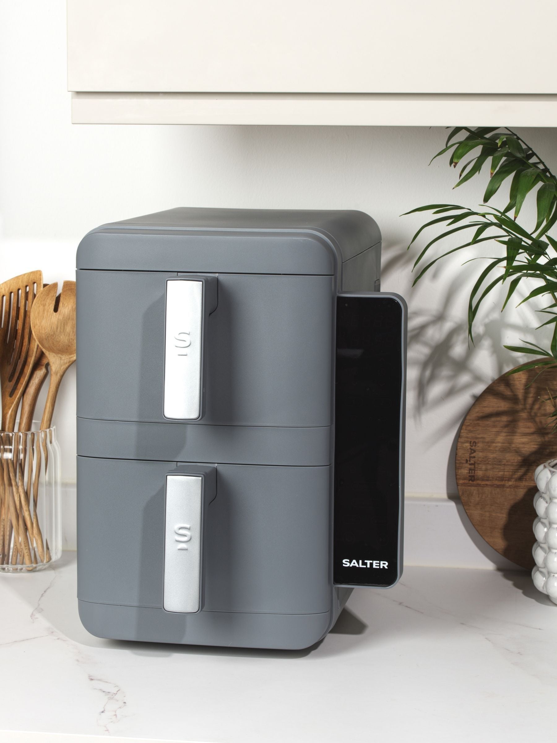 Salter grey stackable air fryer 9L, UK version
