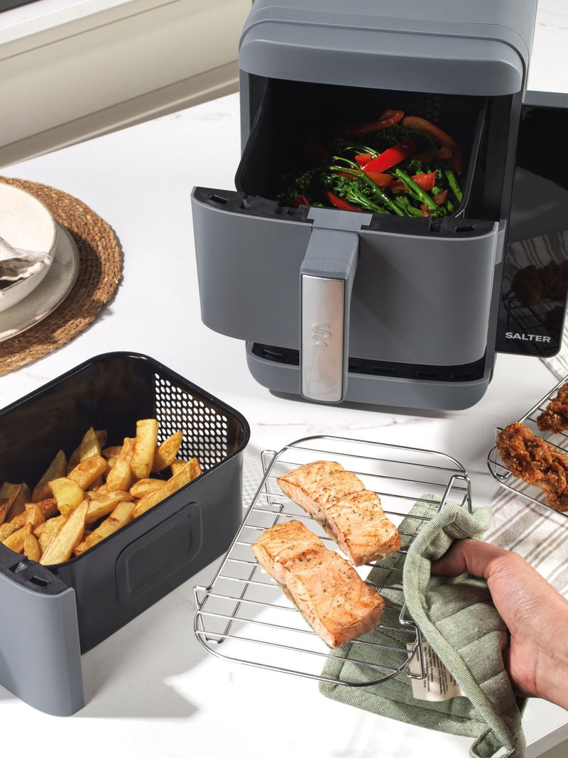 Salter grey stackable air fryer 9L, UK version